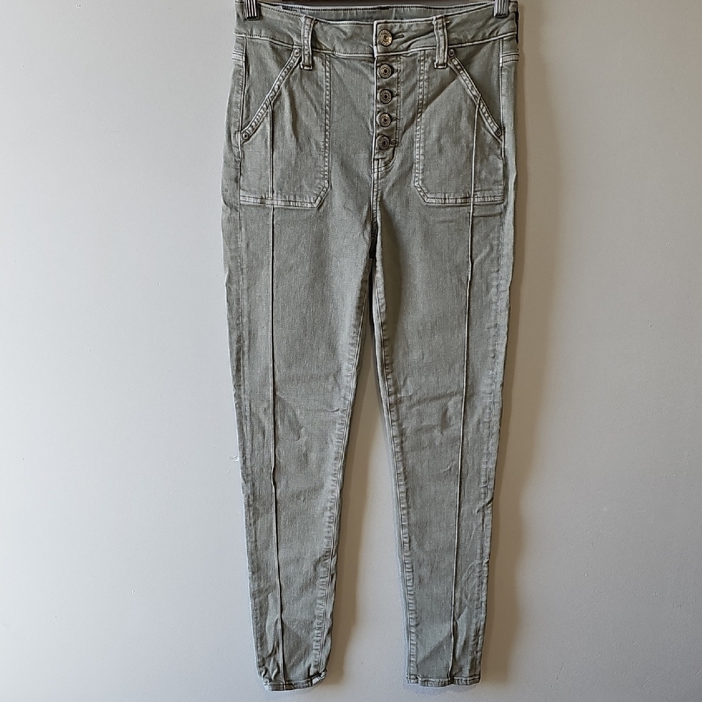 American Eagle Next Level Stretch Button Fly Size 8 High Rise Jeggings
